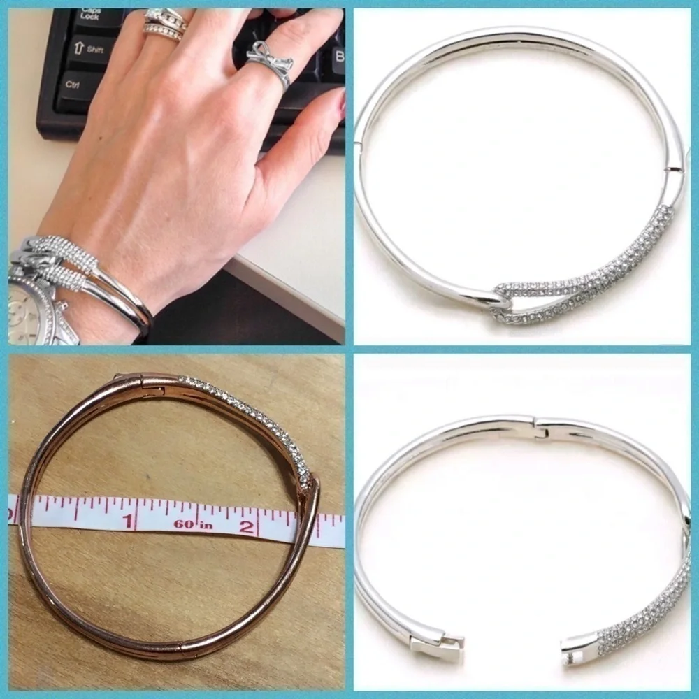 Kate Spade Silver Crystal Infiniti Bracelet NWT - Picture 5 of 5